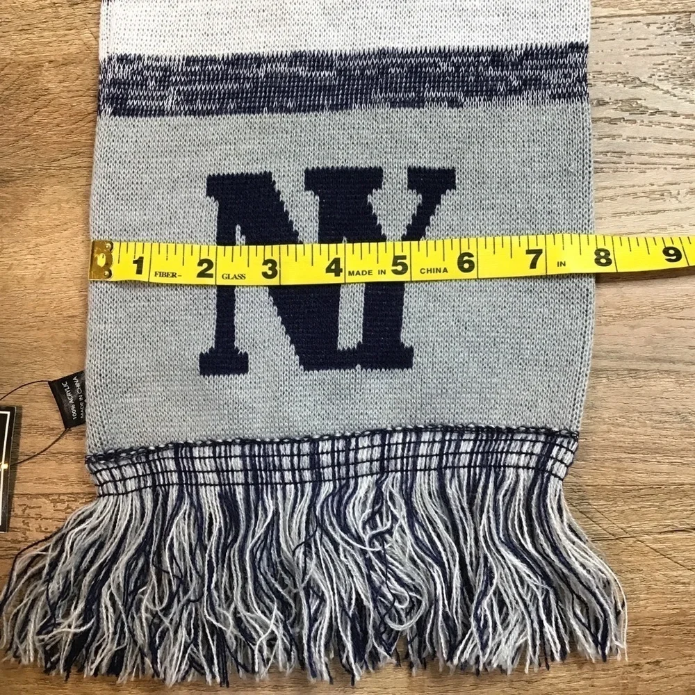 New YORK Jets Scarf Fringe Unisex Soft Warm Athletic Team Blue White Gray OS